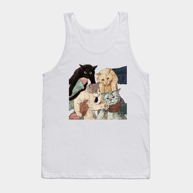 Cat Gang! Tank Top by Catwheezie